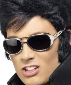 Smiffys Silver Elvis Glasses Accessory