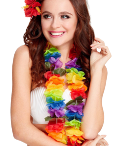 Smiffys Large Rainbow Hawaiian Lei