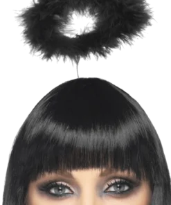 Smiffys Black Angel Halo Halloween Accessory
