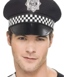 Smiffys Policeman Panda Cap Accessory