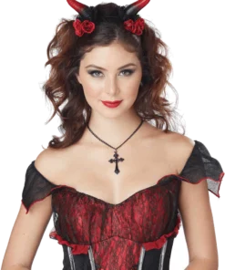 Adult Rose Devil Horns Accessory