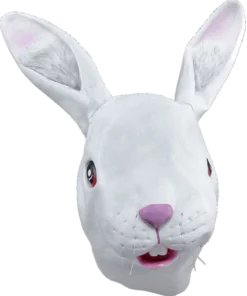 Adult White Rabbit Facepiece Accessory