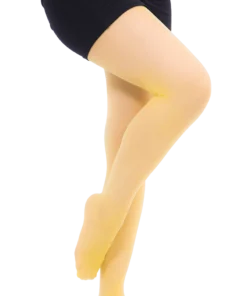 Adult Thick Translucent Tights Yellow