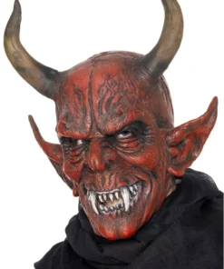 Smiffys Adult Devil Facepiece With Horns Accessory