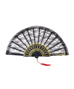 Black Lace Fan Accessory
