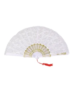White Lace Fan Accessory