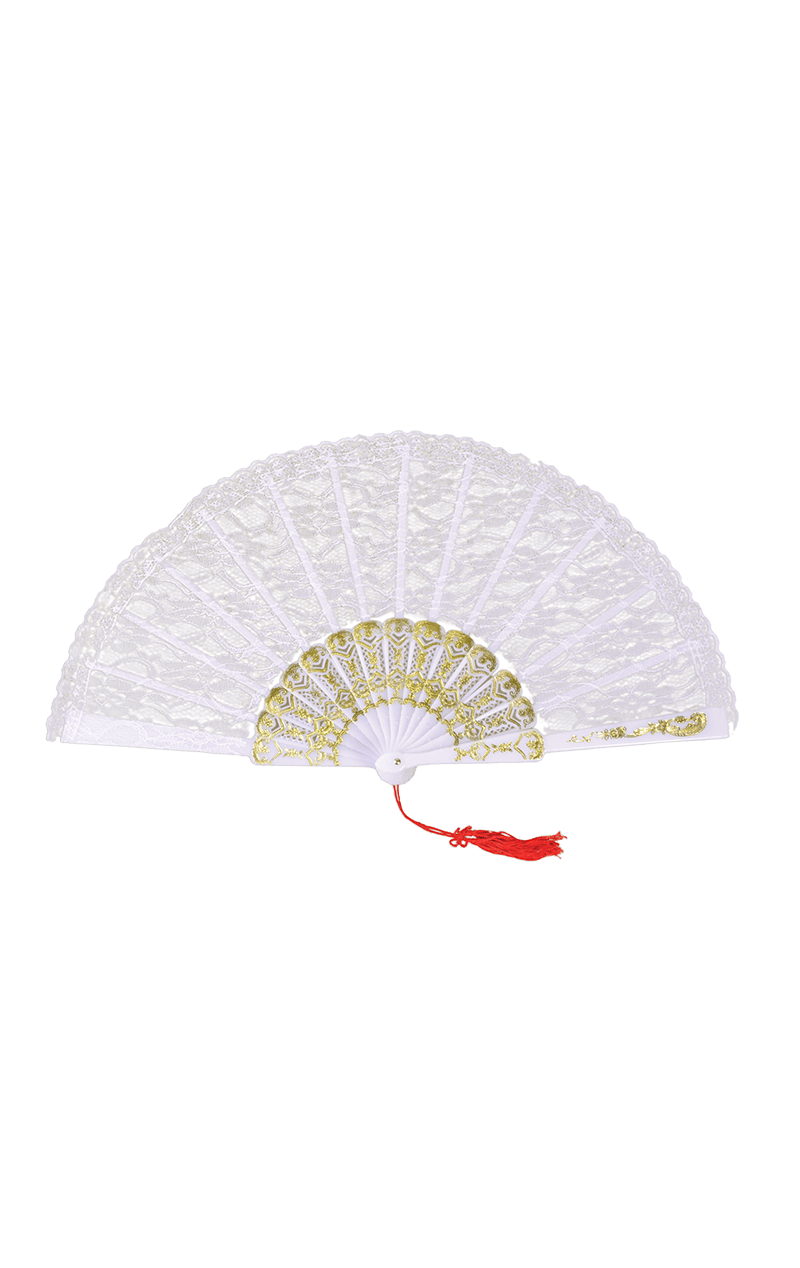 White Lace Fan Accessory 1 White Lace Fan Accessory