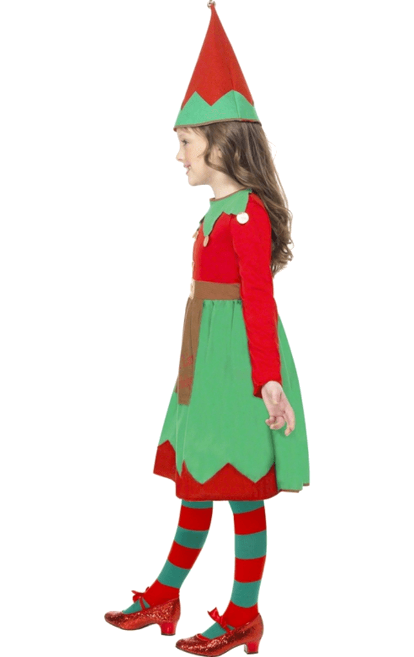 Smiffys Kids Elf Girl Christmas Costume 2 Smiffys Kids Elf Girl Christmas Costume - Image 2