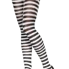 Smiffys Womens Black And White Striped Tights