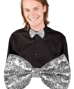 Boland Silver Glitter Bow Tie