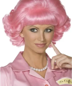Smiffys Womens Grease Frenchy Pink Wig