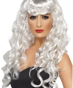Smiffys Womens White Long Siren Wig