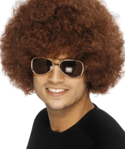 Smiffys Brown Unisex Economy Afro Wig