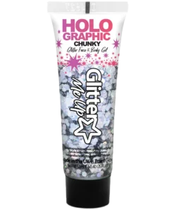 Silver Holographic Chunky Glitter Gel