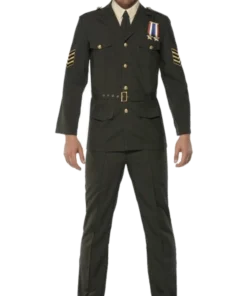 Smiffys Adult Mens Wartime Officer Costume
