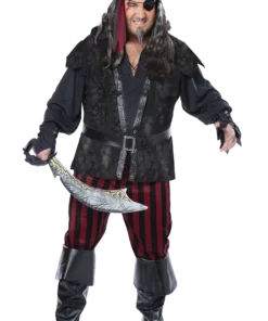 Mens Plus Size Ruthless Pirate Costume