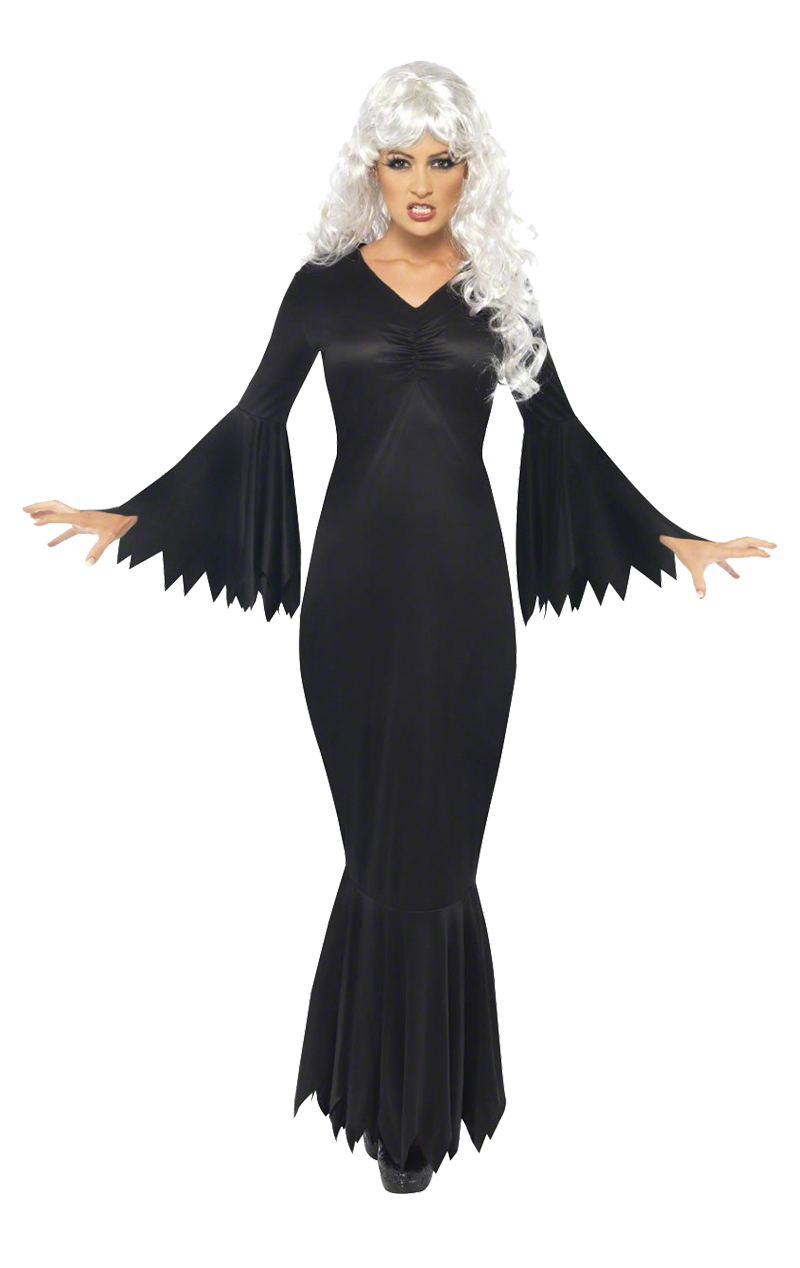 Smiffys Ladies Black Vamp Dress 1 Smiffys Ladies Black Vamp Dress