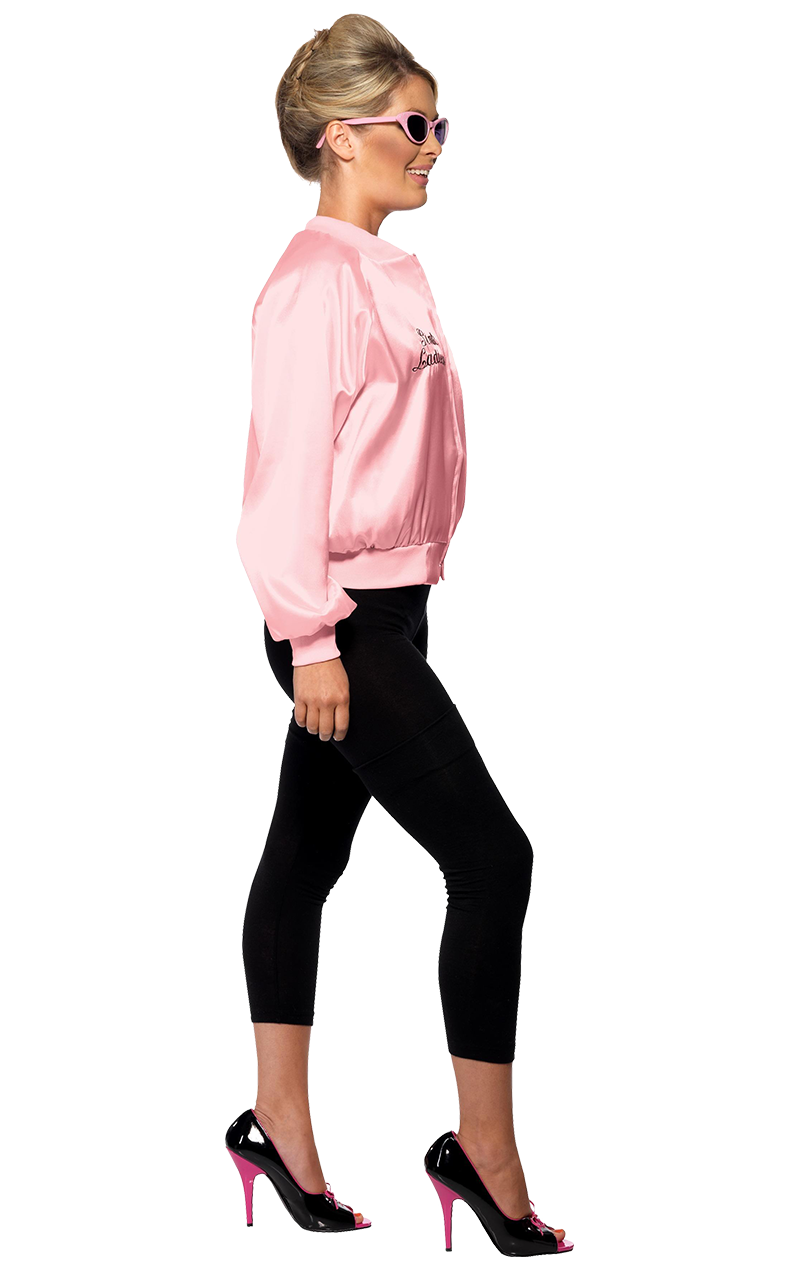 Smiffys Womens Grease Pink Ladies Jacket Costume 2 Smiffys Womens Grease Pink Ladies Jacket Costume - Image 2