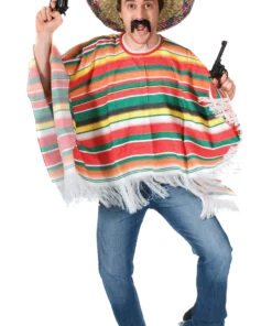 Adult Rainbow Mexican Poncho