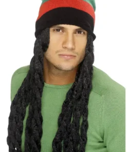Smiffys Rasta Hat With Dreadlocks