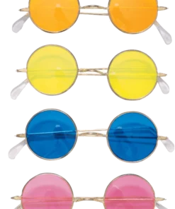 Smiffys Adult Round Hippie Sunglasses Accessory