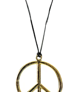 Gold Peace Necklace Accessory