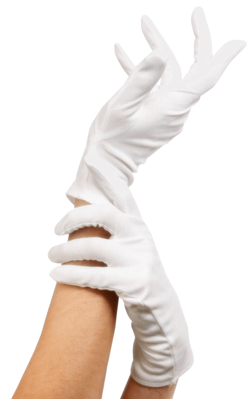 Smiffys Womens White Gloves 1 Smiffys Womens White Gloves