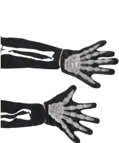 Smiffys Child Glow In Dark Skeleton Gloves