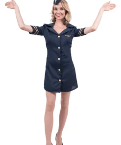 Adult Blue Air Hostess Costume