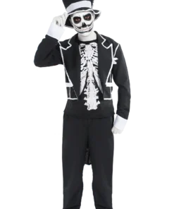 Mens Sophisticated Skeleton Costume