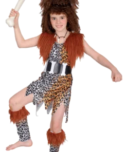 Child Cavegirl And Wig Costume