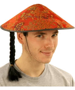 Chinese Coolie Hat With Plait