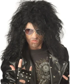 Adult Heavy Metal Rocker Black Wig