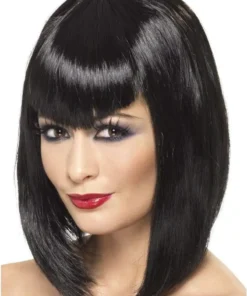 Smiffys Womens Black Bob Vampire Wig