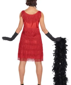 Adult 1920s Red Flapper Costume -Halloween Decoration Shop 00012638a02