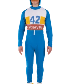 Mens 1980s Eddie The Eagle Costume