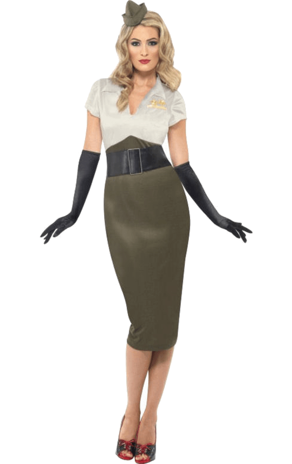 Smiffys 1940s Army Girl Costume 1 Smiffys 1940s Army Girl Costume