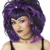 Evil Sorceress Black And Purple Wig