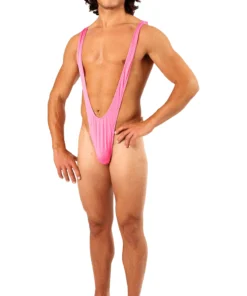 Pink Borat Mankini Thong Swimsuit