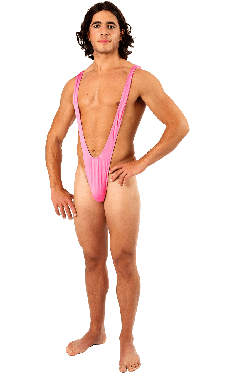 Pink Borat Mankini Thong Swimsuit 1 Pink Borat Mankini Thong Swimsuit