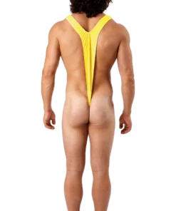 Adult Borat Yellow Mankini Swimsuit -Halloween Decoration Shop 00014685a02