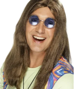 Smiffys Brown 60s Hippie Wig