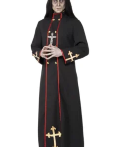 Smiffys Mens Minister Of Death Halloween Priest Costume