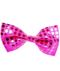 Pink Sequin Bow Tie Accessory