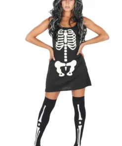 Womens Simple Skeleton Costume