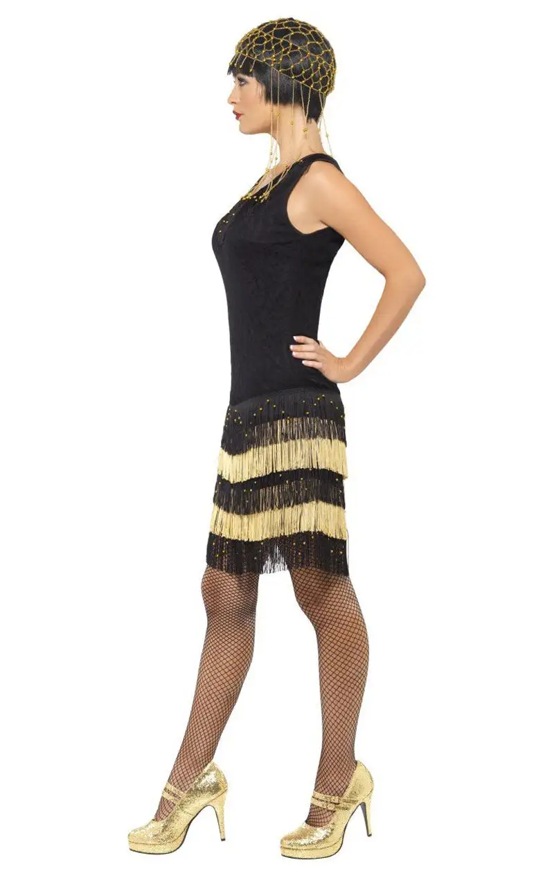 Smiffys Womens Fringe Flapper Dress 2 Smiffys Womens Fringe Flapper Dress - Image 2