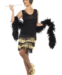 Smiffys Womens Fringe Flapper Dress