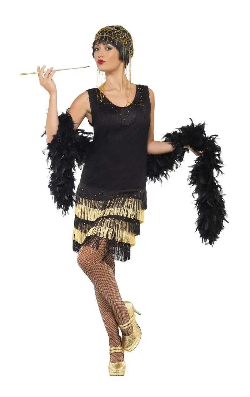 Smiffys Womens Fringe Flapper Dress 1 Smiffys Womens Fringe Flapper Dress