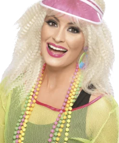 Smiffys Womens Pink Poker Visor Hat