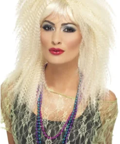 Smiffys Crimp 80s Wig Blonde